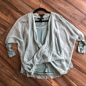 White House Black Market 2 layer blouse. Size XS